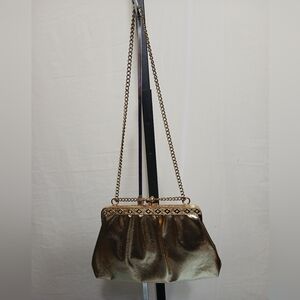 Vintage Gold Naugahyde Shoulder Bag
